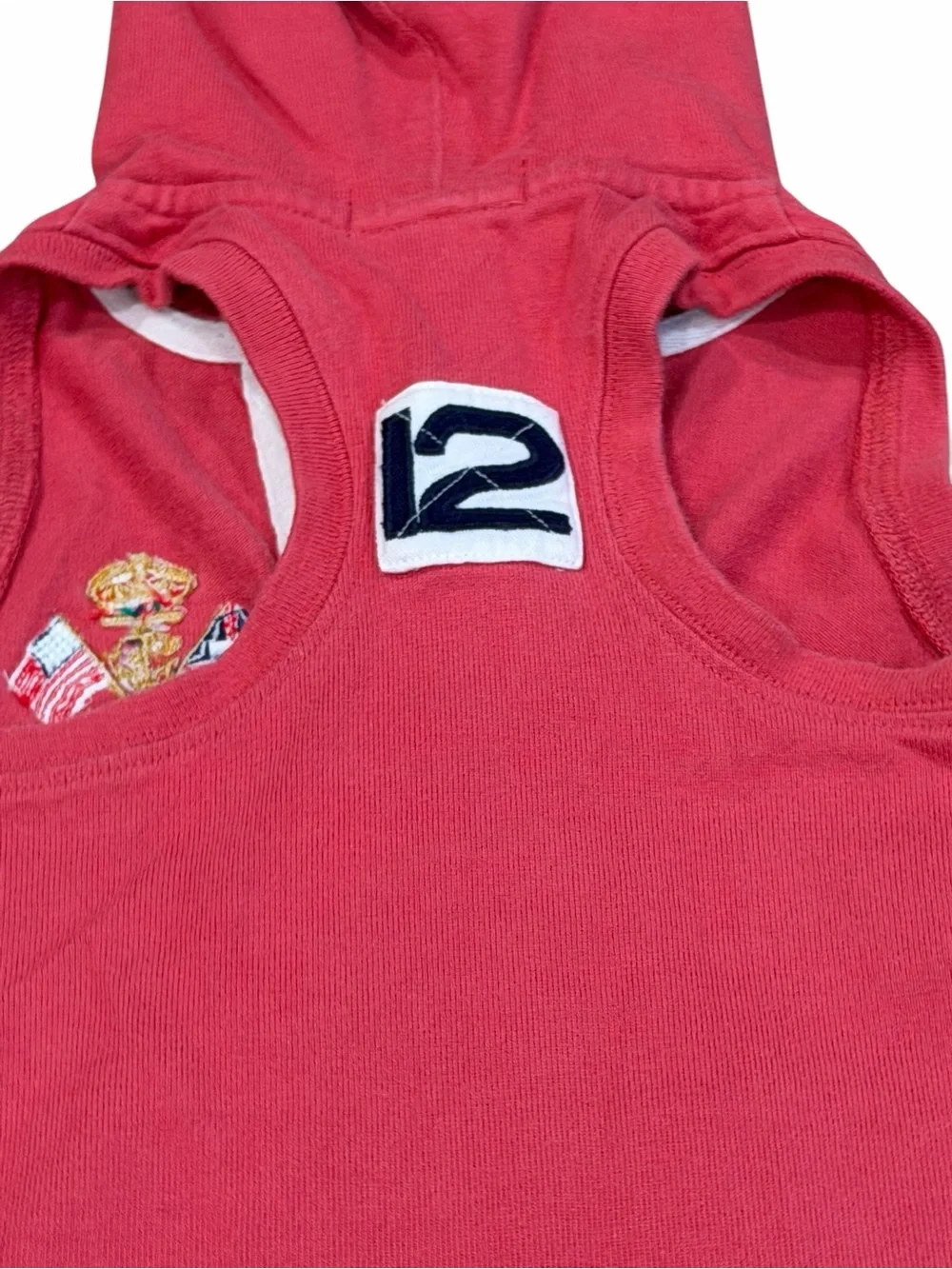 Ralph Lauren Coral Hooded Sleeveless Kids Dress, Size 4